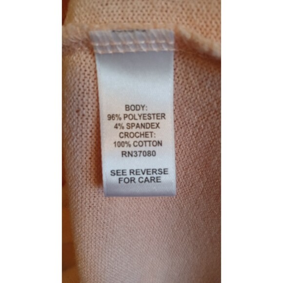 Cato Peach mock neck open lace should‎ and sleeve long sleeve - Picture 3 of 6